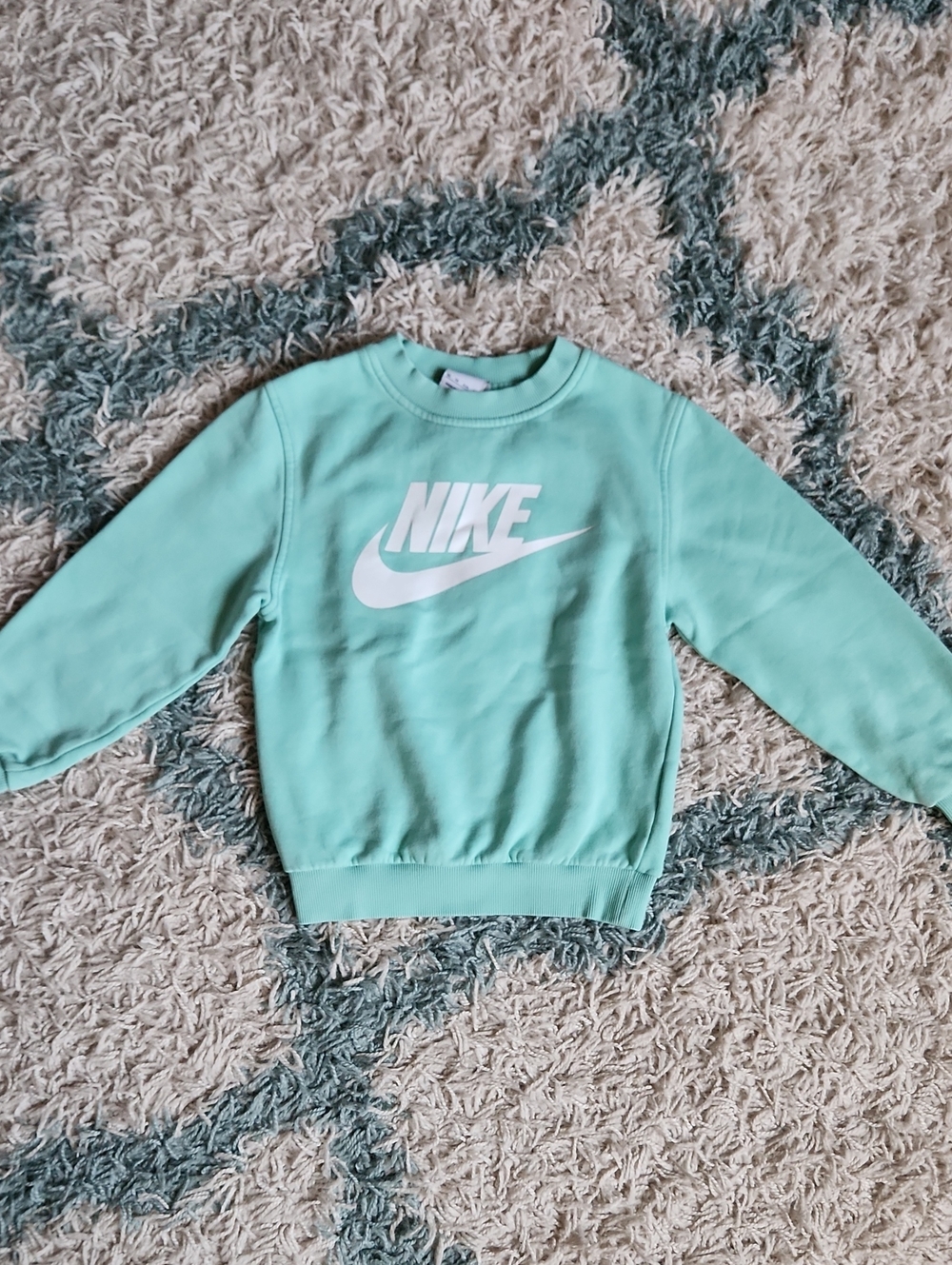 Nike Kids' Mint Green Logo Sweatshirt Sweater